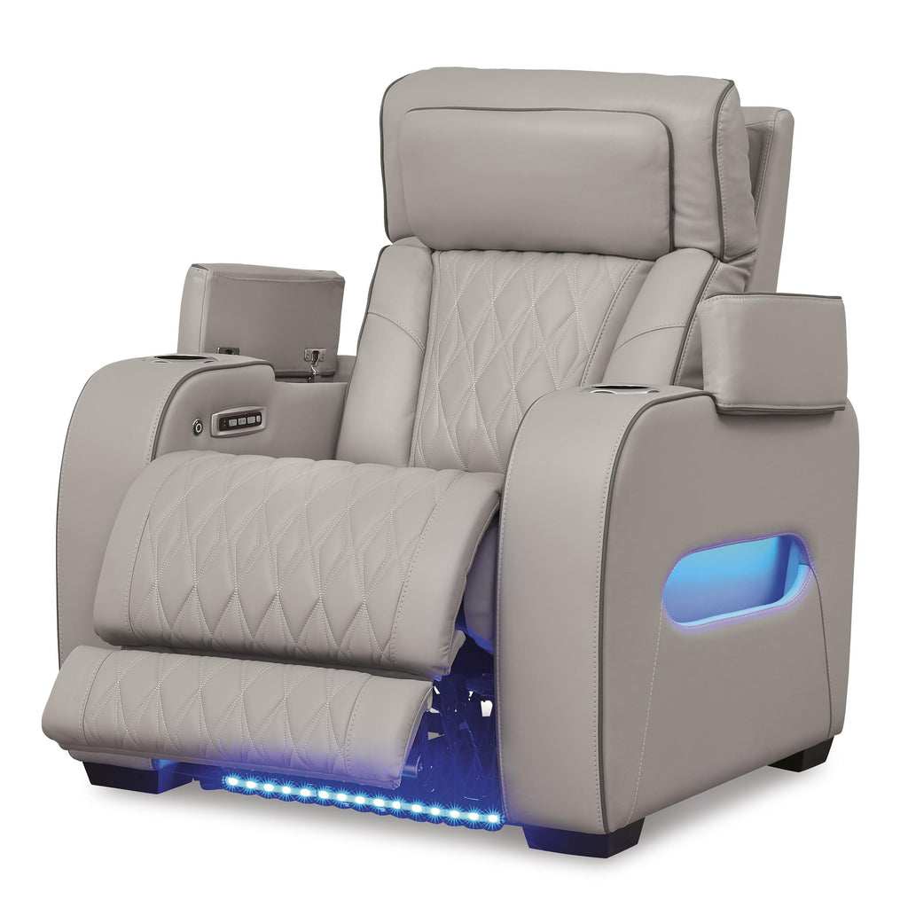 Ashley Boyington Greige Power Recliner