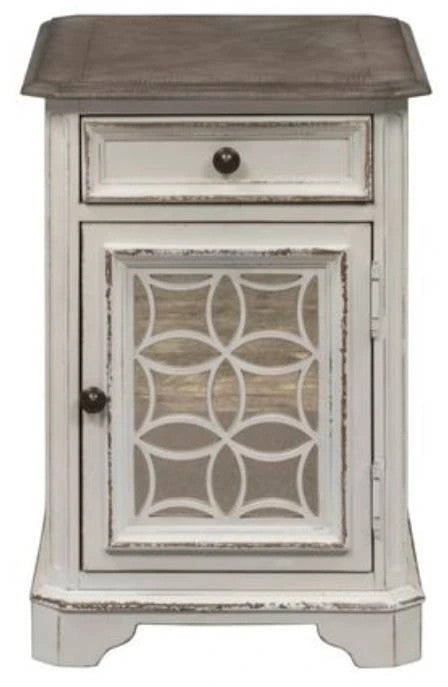 Liberty Furniture Distressed White and Brown Stylish Chair End — image 4