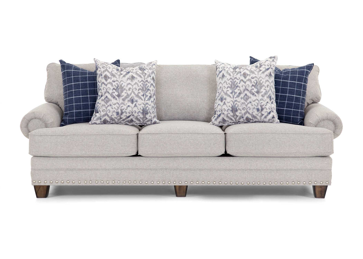 Franklin Fletcher 91640 Barnabas Mushroom 3905-07 fabric sofa, front view