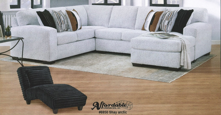 Affordable Furniture Shay Arctic 5-Piece Sectional Set