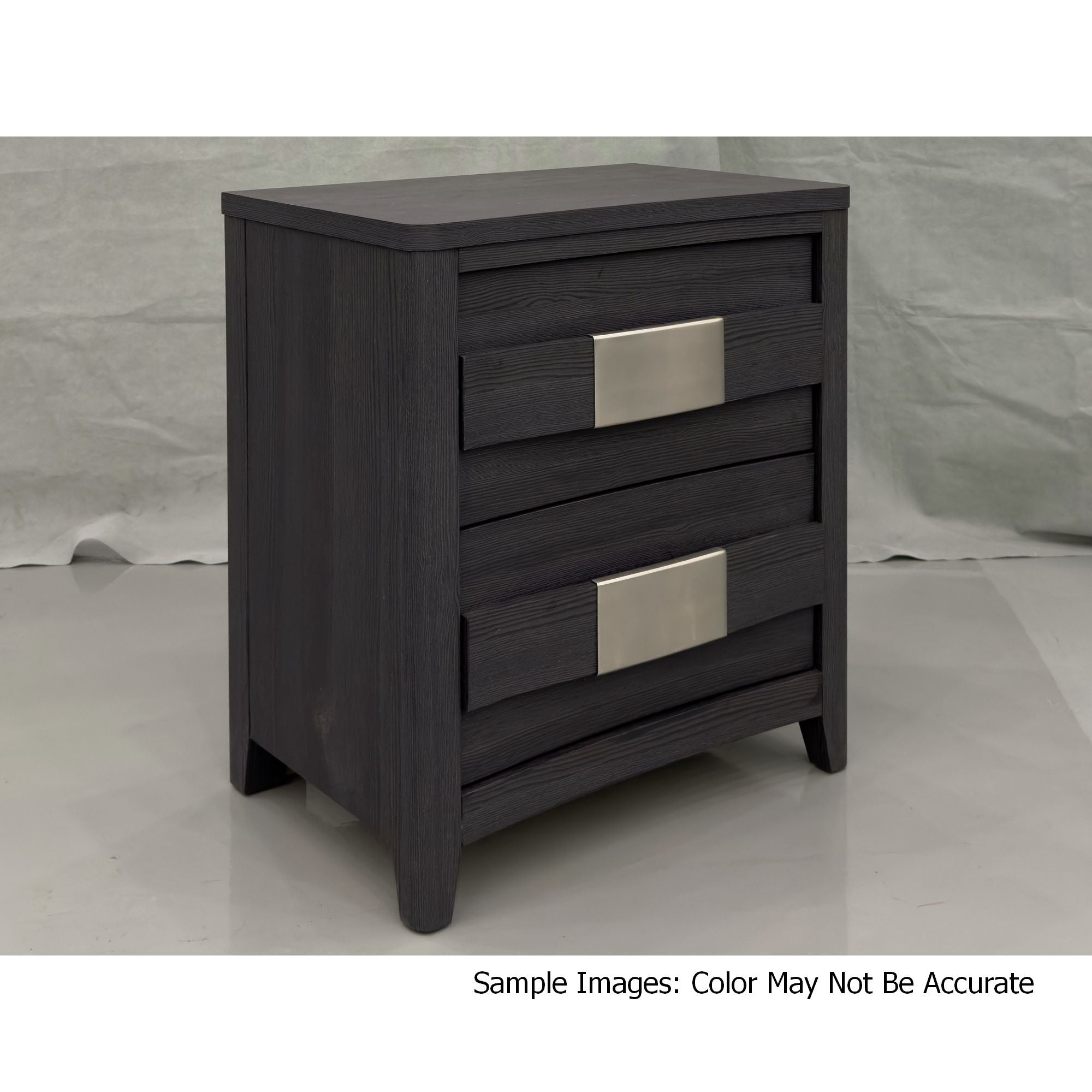Elements International Tobias Black nightstand