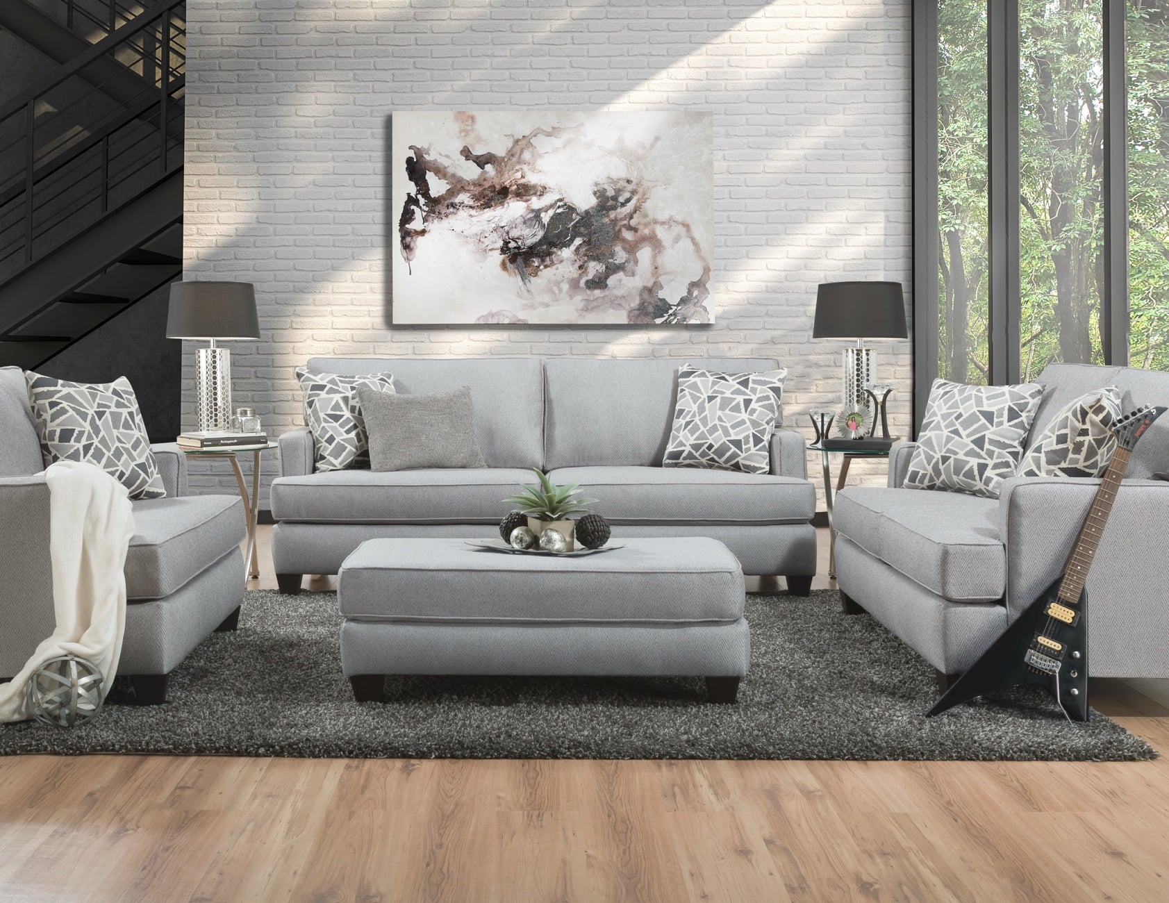Corinthian Atlantic Silver Loveseat