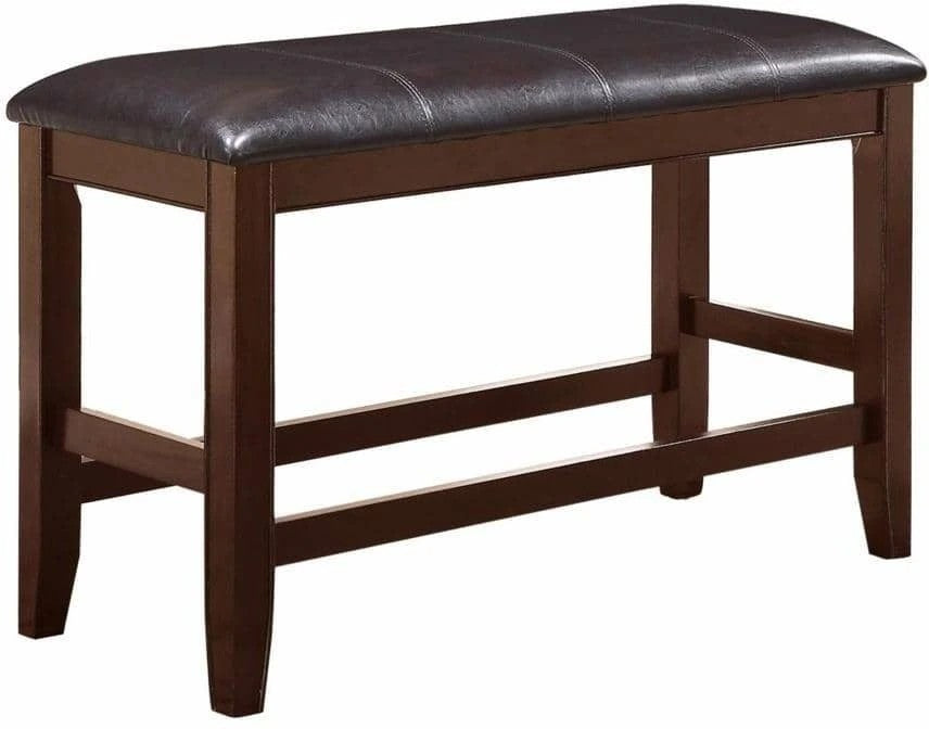 Crown Mark 2727 Series Espresso Faux Leather Counter Height Dining