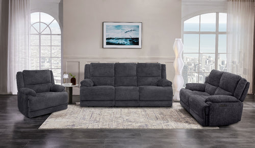 Cheers 71067 Charcoal Power Reclining Loveseat