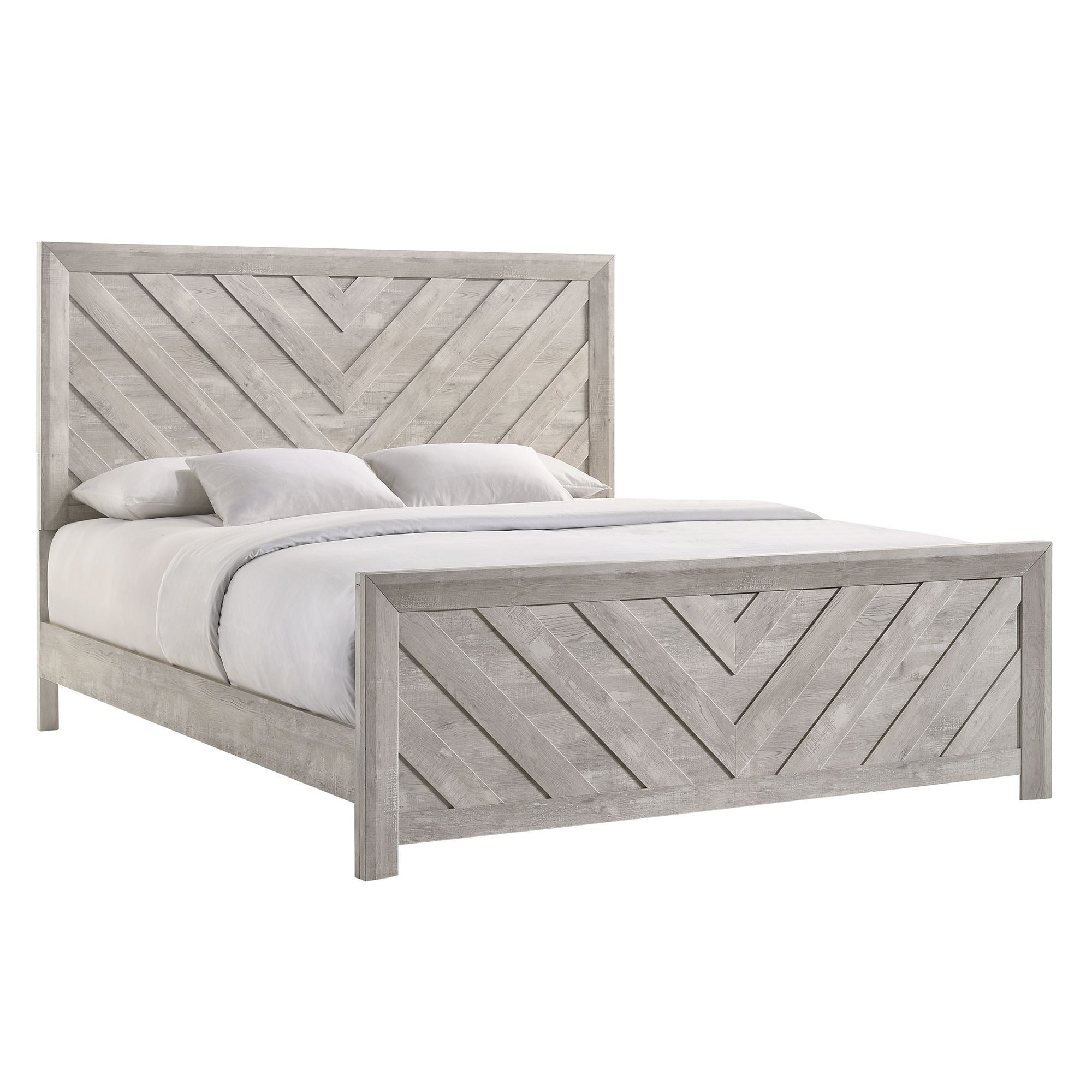Elements International Eleanor White king bed