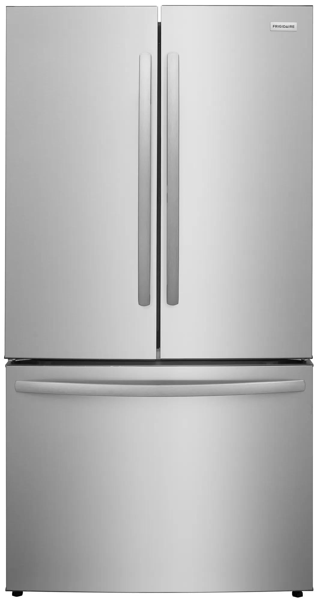Frigidaire FRFN2813AF stainless French-door refrigerator, front exterior view