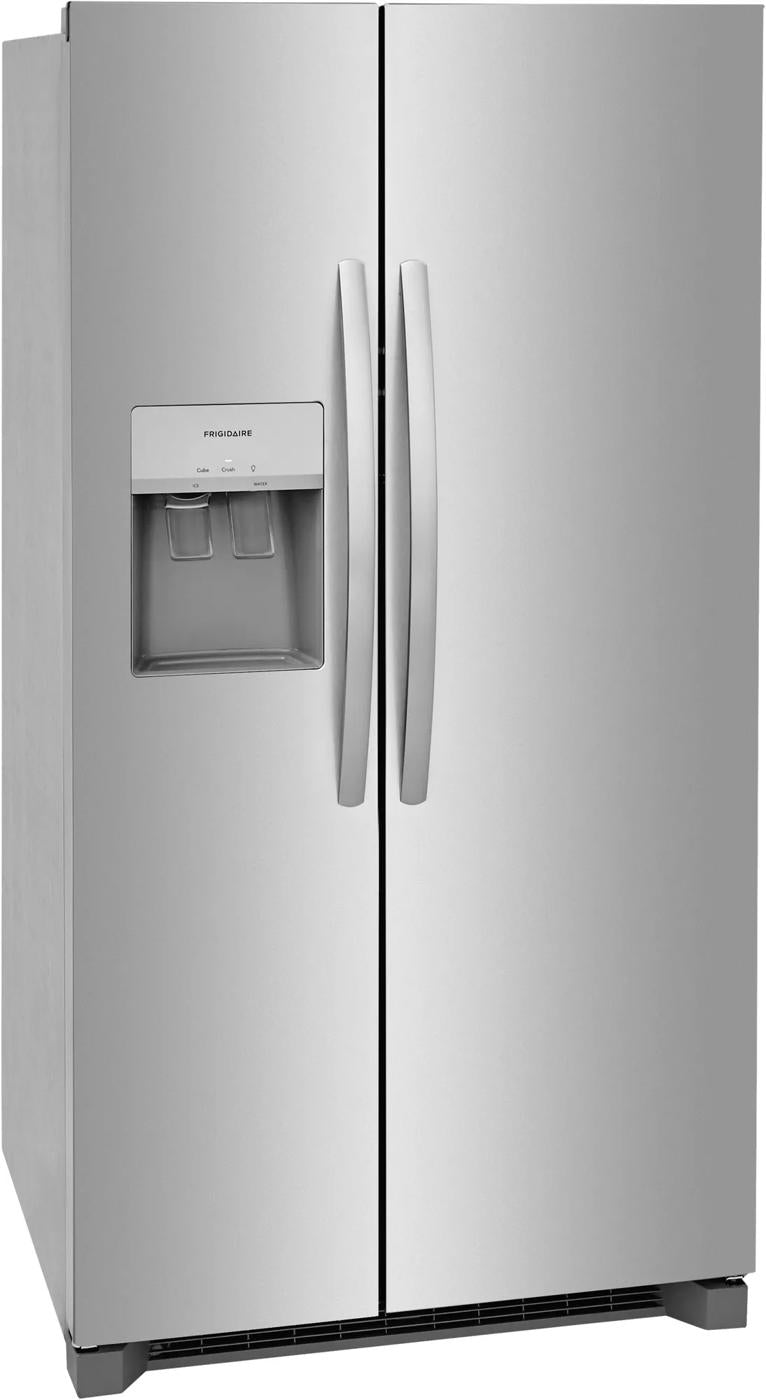 Frigidaire FRSS2623AS stainless refrigerator, exterior view # finish_stainless steel