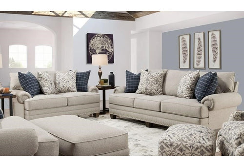 Franklin 916 Beige Neutral Fabric Sofa