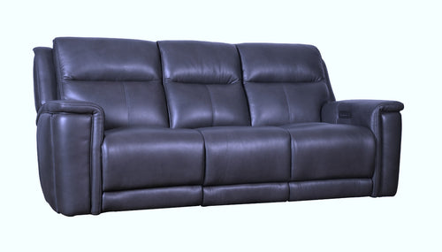 Futura Delta Blue Leather Power Reclining Sofa