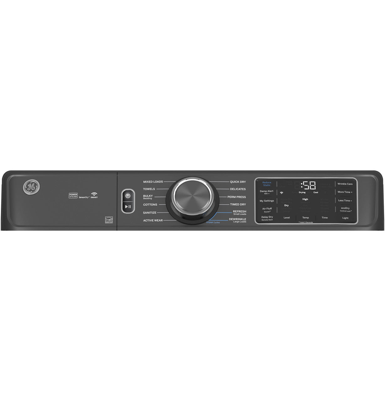 GE Appliances GFD65ESPVDS Front Load Dryer - Graphite — image 2