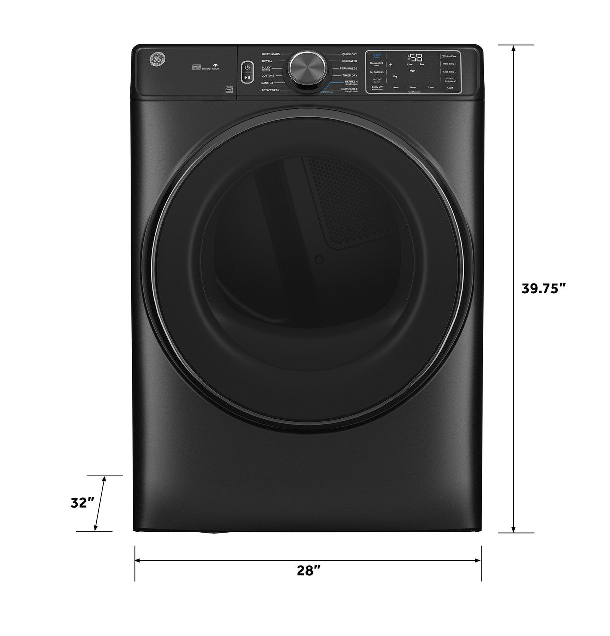 GE Appliances GFD65ESPVDS Front Load Dryer - Graphite — image 3
