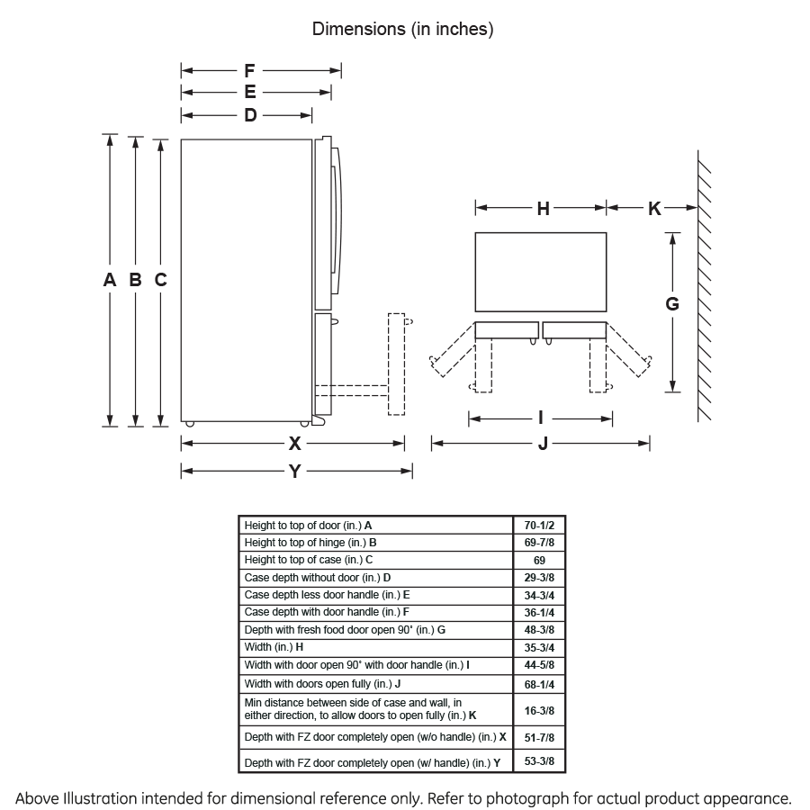 GE Appliances GFE28GYN FS French Door Refrigerator - Stainless Steel — image 5