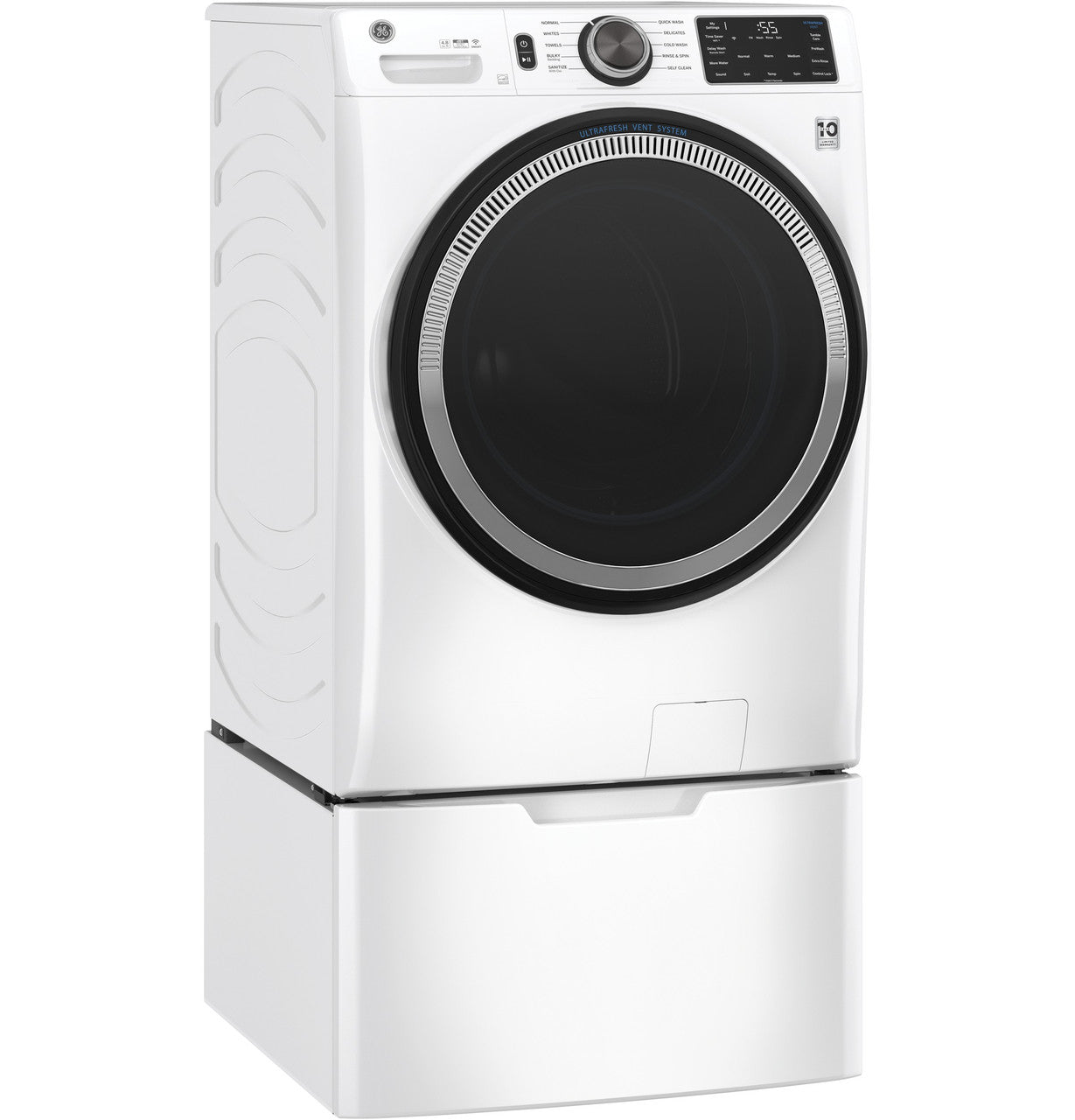 GE Appliances 4.8 Cu. Ft. Front Load Washer - White