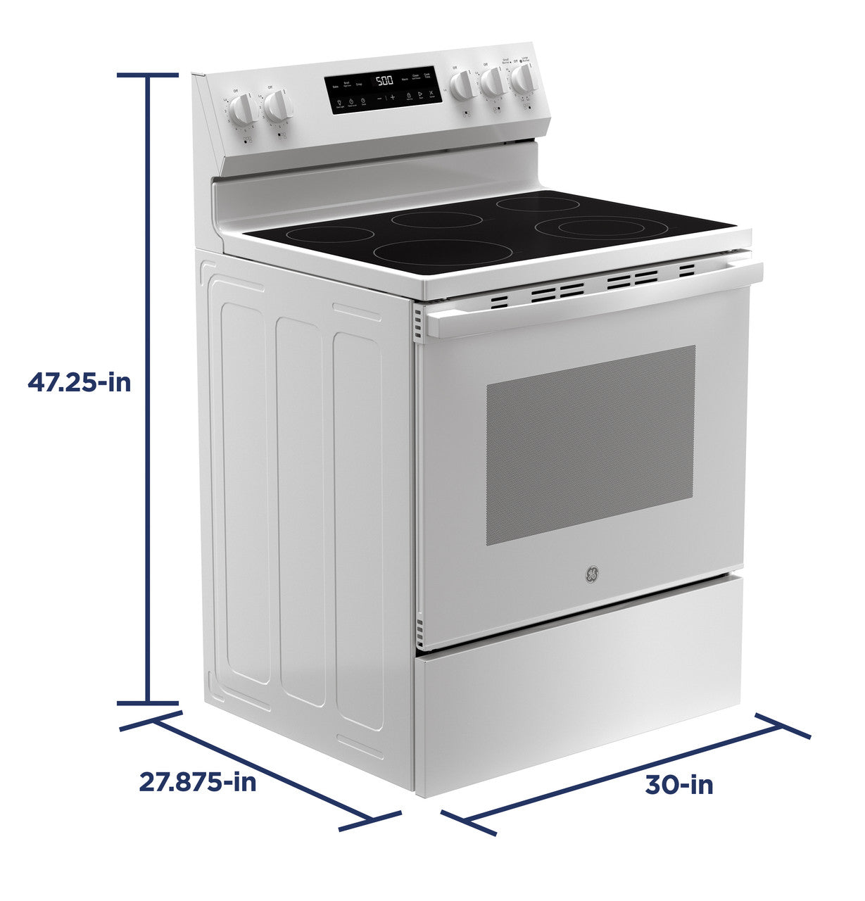 GE Appliances GRF500PVWW Freestanding Electric Range - White — image 5