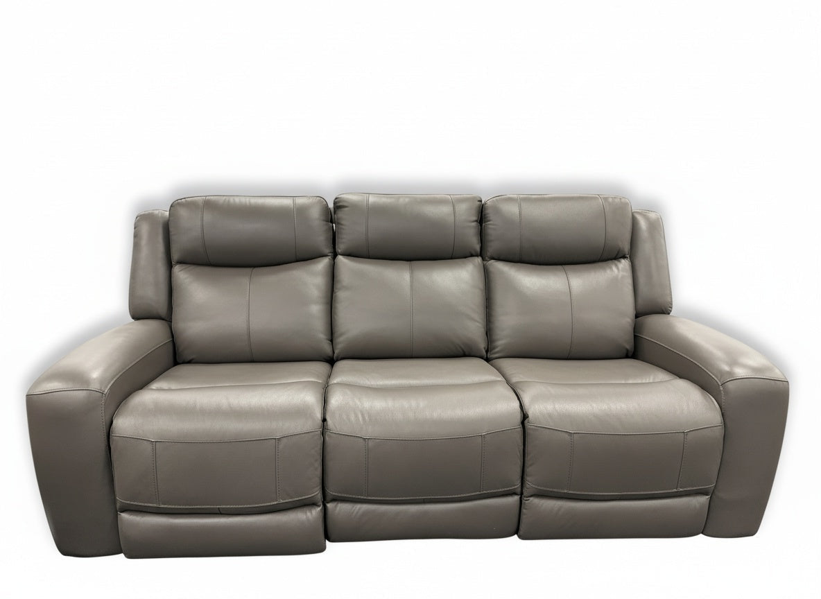 Cheers BU70150HM Gray Leather Dual Power Reclining Sofa