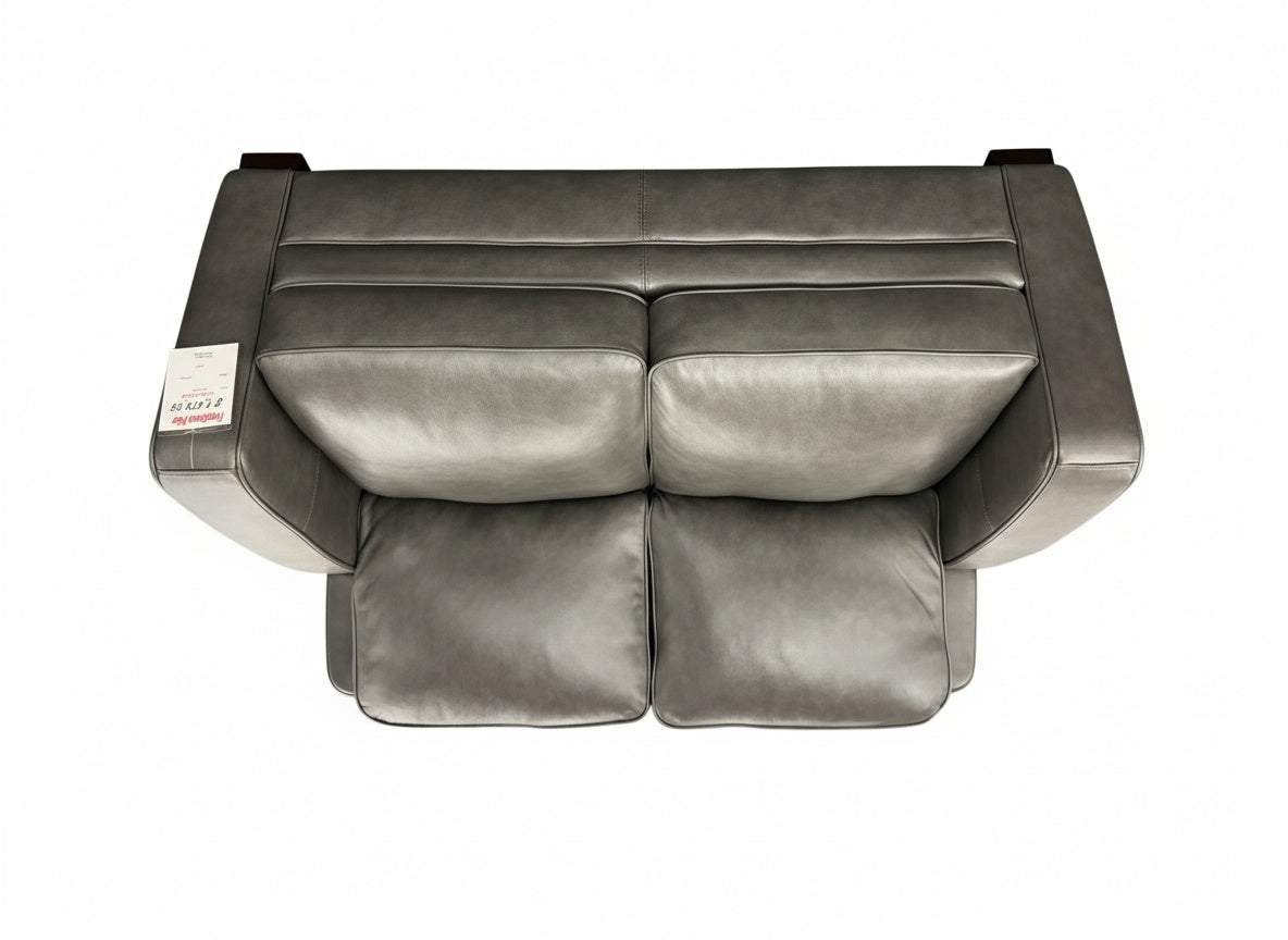Simon Li J701 Sofa & Loveseat - Charcoal Leather