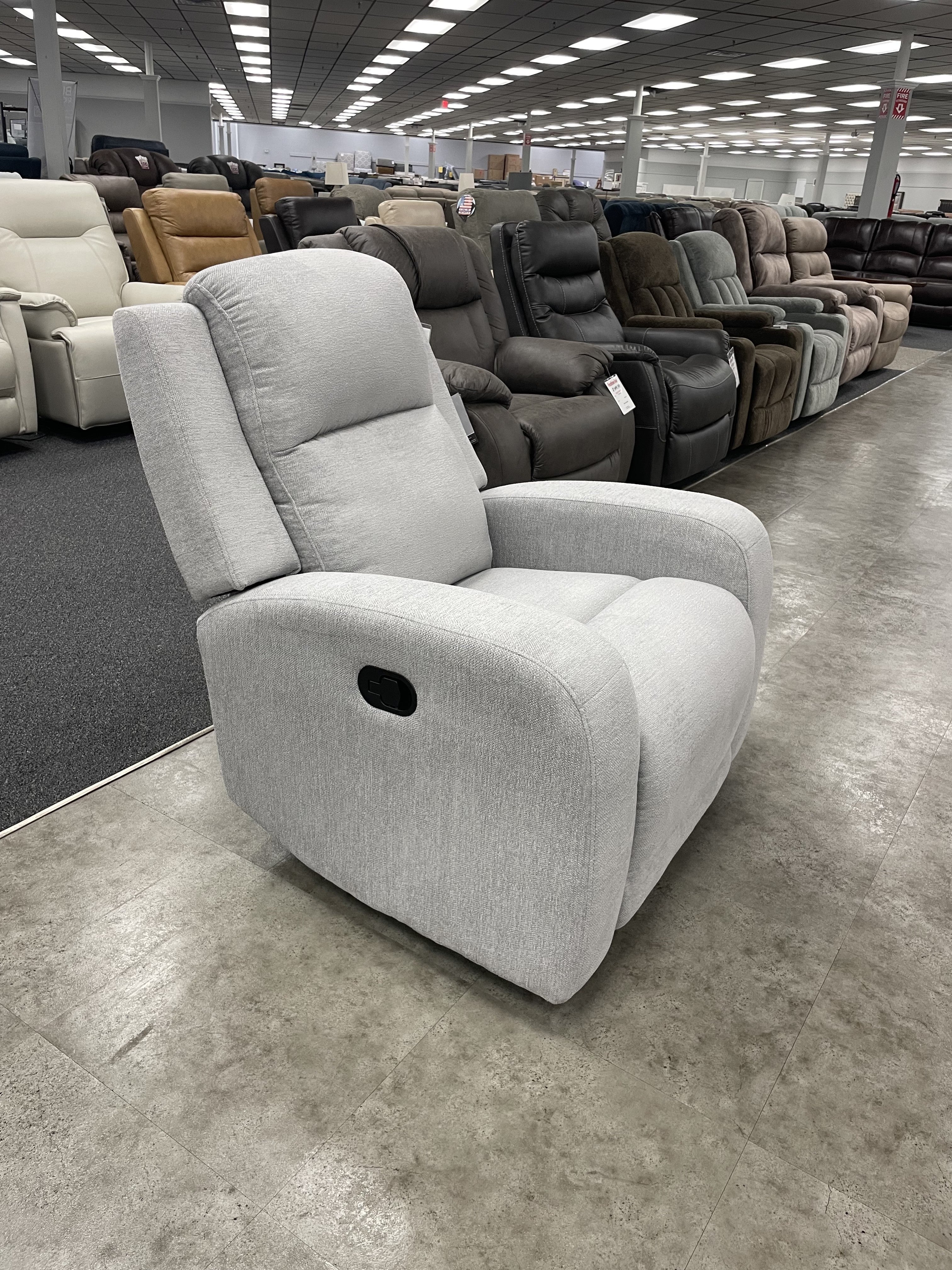 Cheers Light Gray Fabric Gliding Recliner — image 5