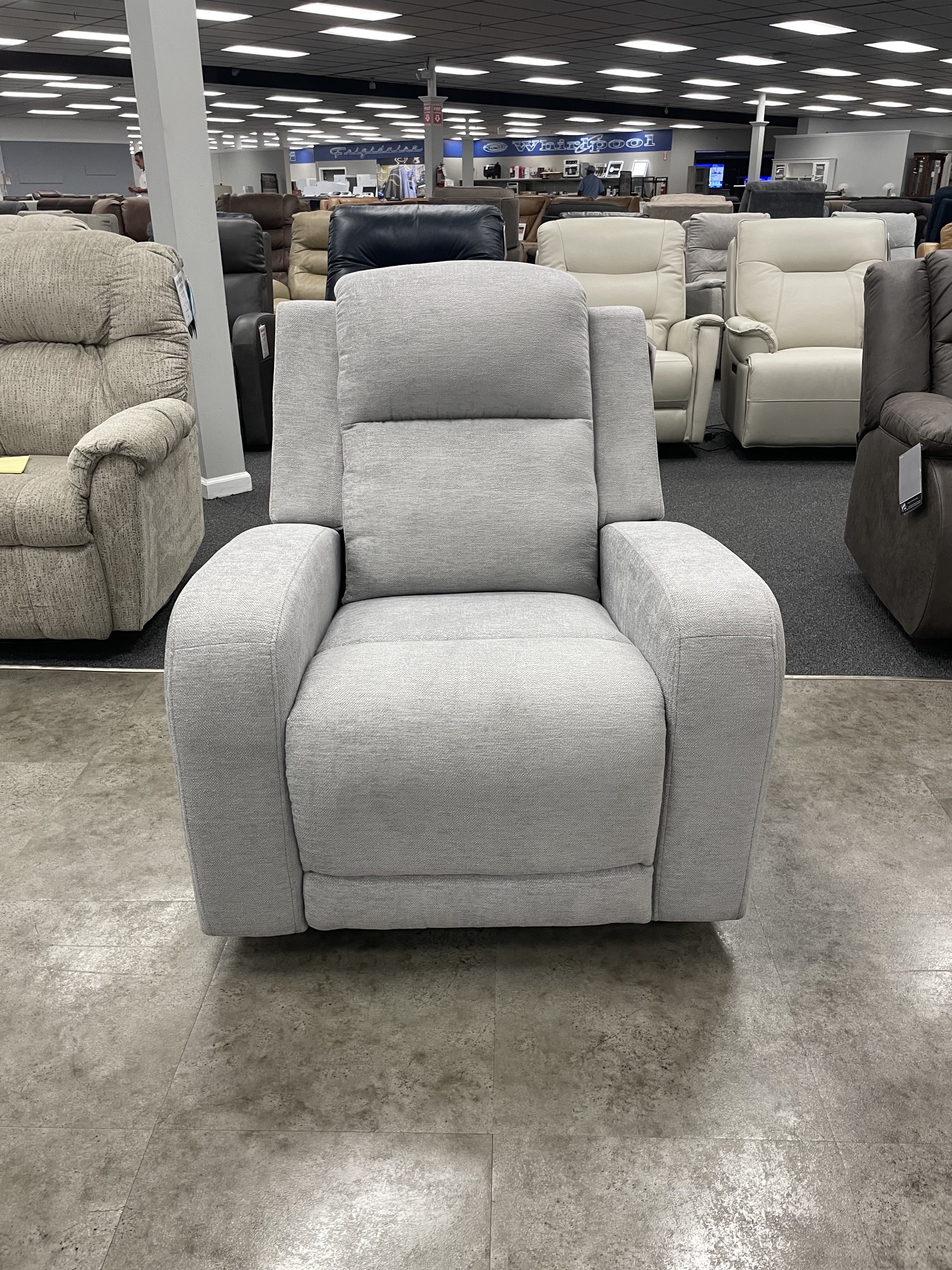 Cheers Light Gray Fabric Gliding Recliner — image 6
