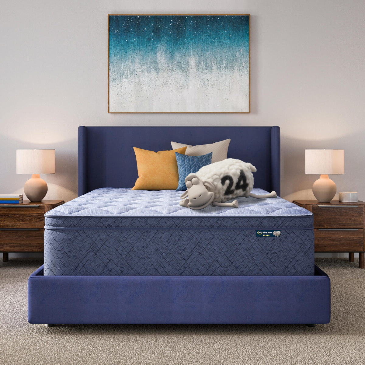 Serta Perfect Day 16-Inch Plush Pillow Top Mattress in a bedroom setting