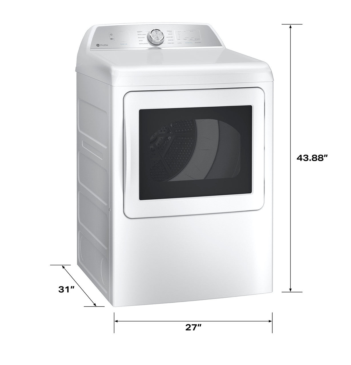 GE Appliances Profile PTD60EBSR Dryer - White — image 4