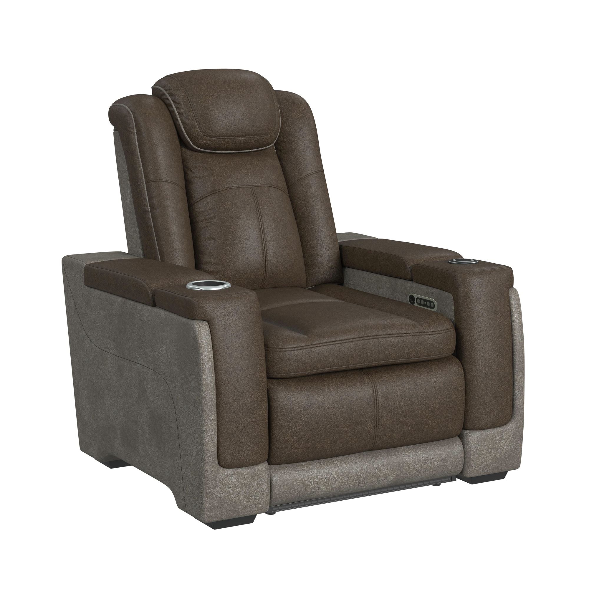 Elements International Lantana Rocky Brown/Grey power recliner