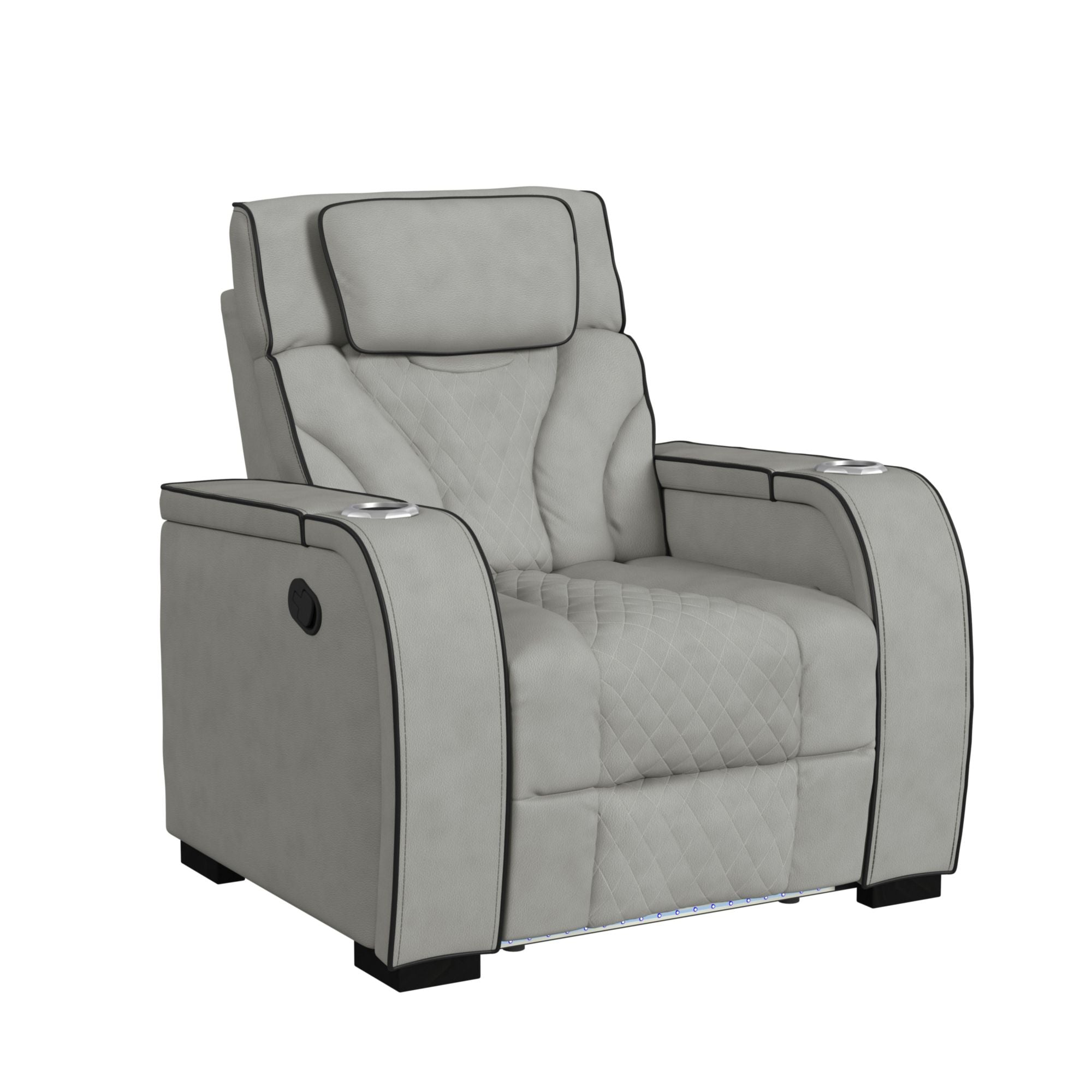 Elements International Blitz Simba Taupe recliner