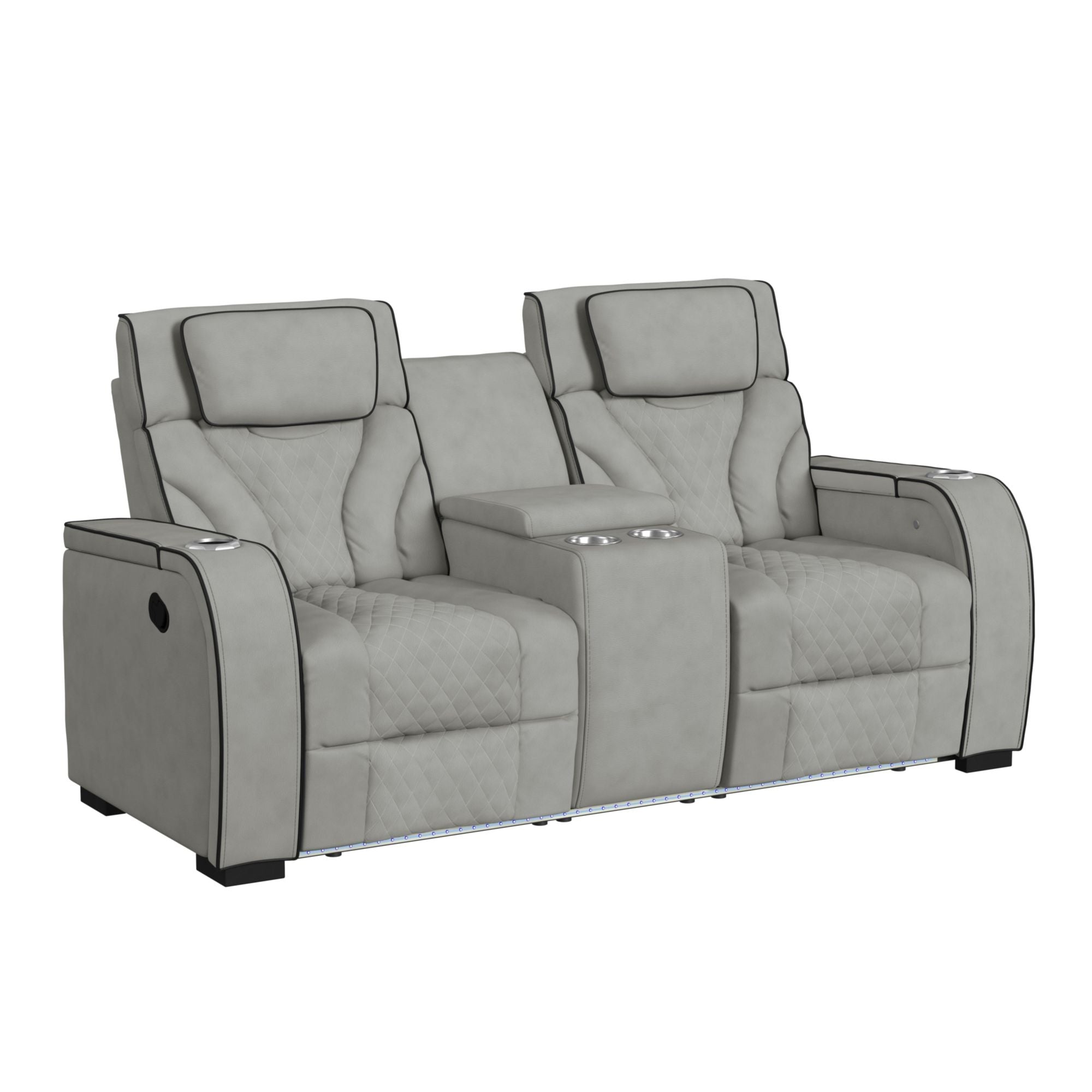 Elements International Blitz Simba Taupe reclining loveseat
