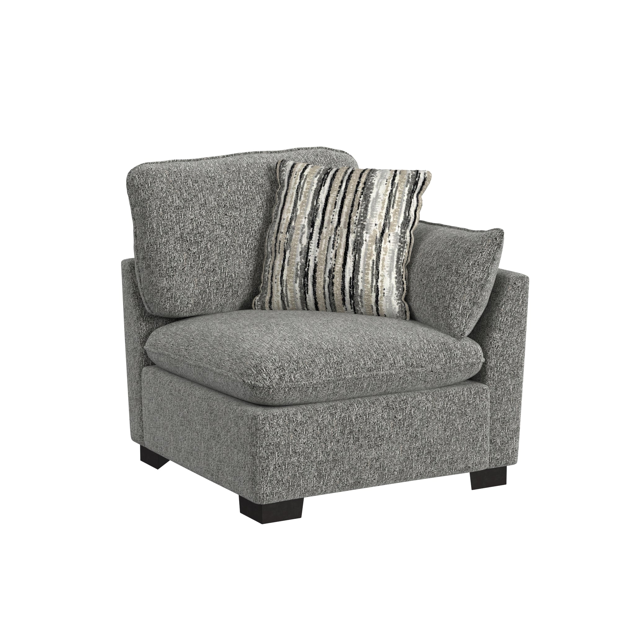 Elements International Deville Nova Grey sectional chair