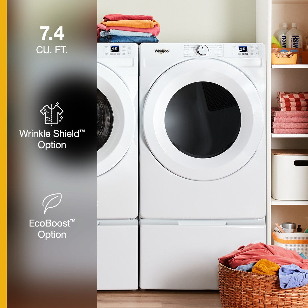 Whirlpool 7.4 Cu. Ft. Front Load Electric Dryer - White