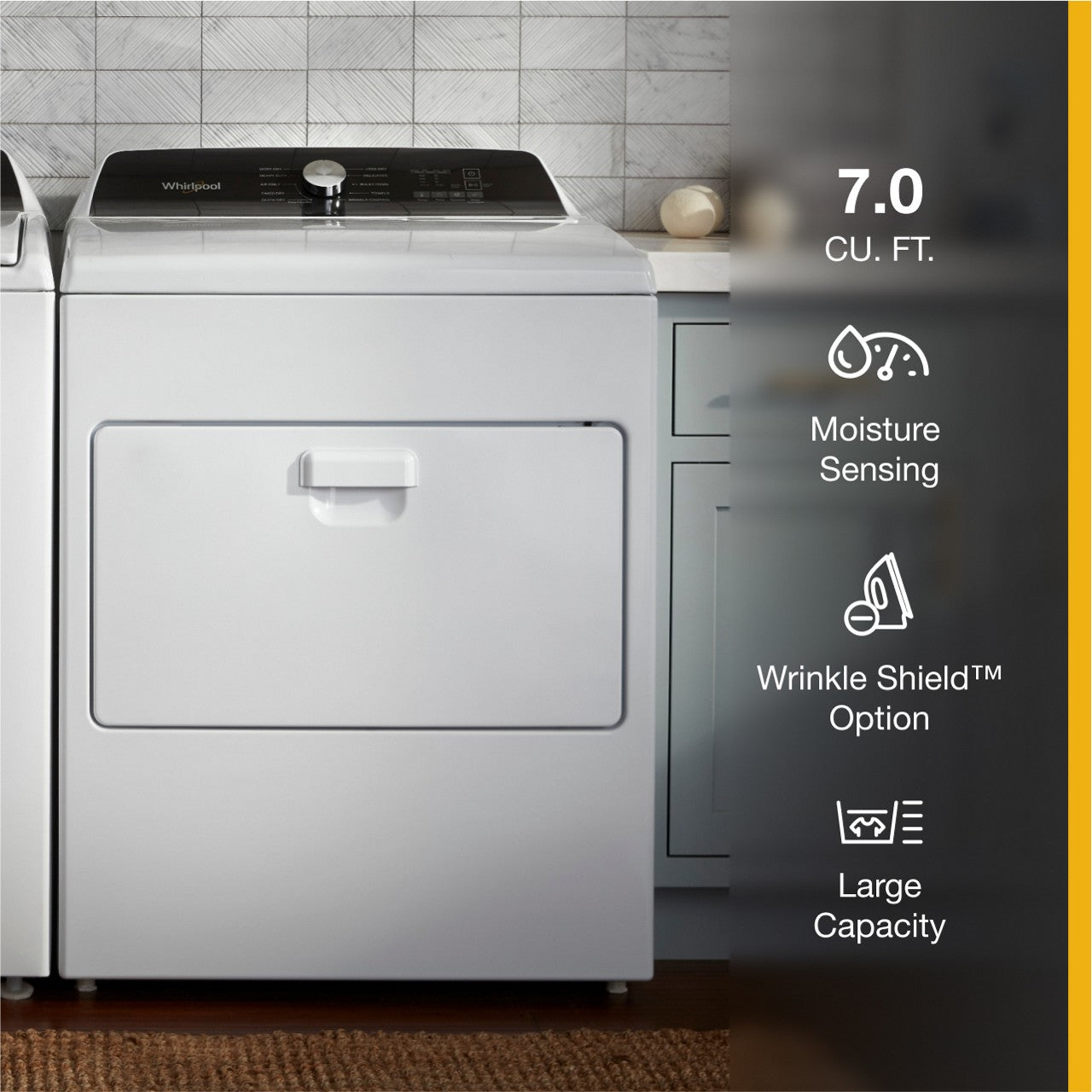Whirlpool 7.0 Cu. Ft. Electric Dryer (WED5010LW) - White