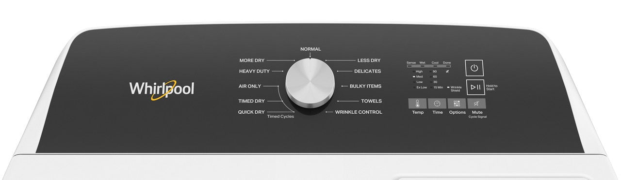 Whirlpool 7.0 Cu. Ft. Electric Dryer (WED5010LW) - White — image 3