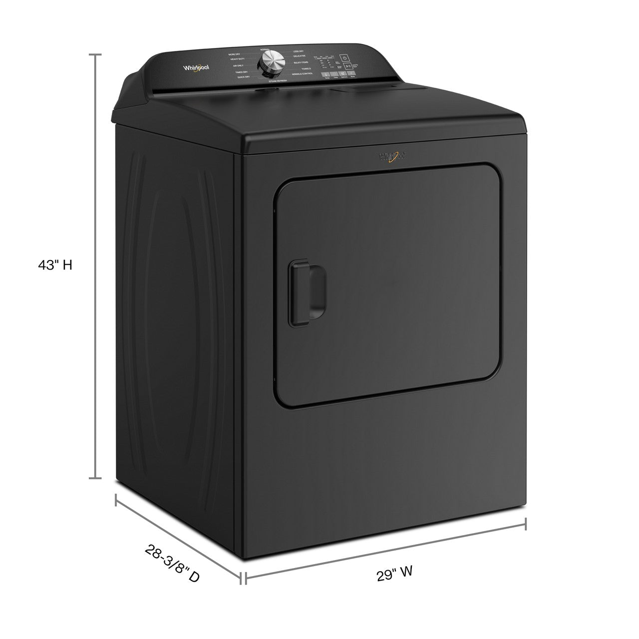 Whirlpool 7.0 Cu. Ft. Electric Dryer - Black — image 2