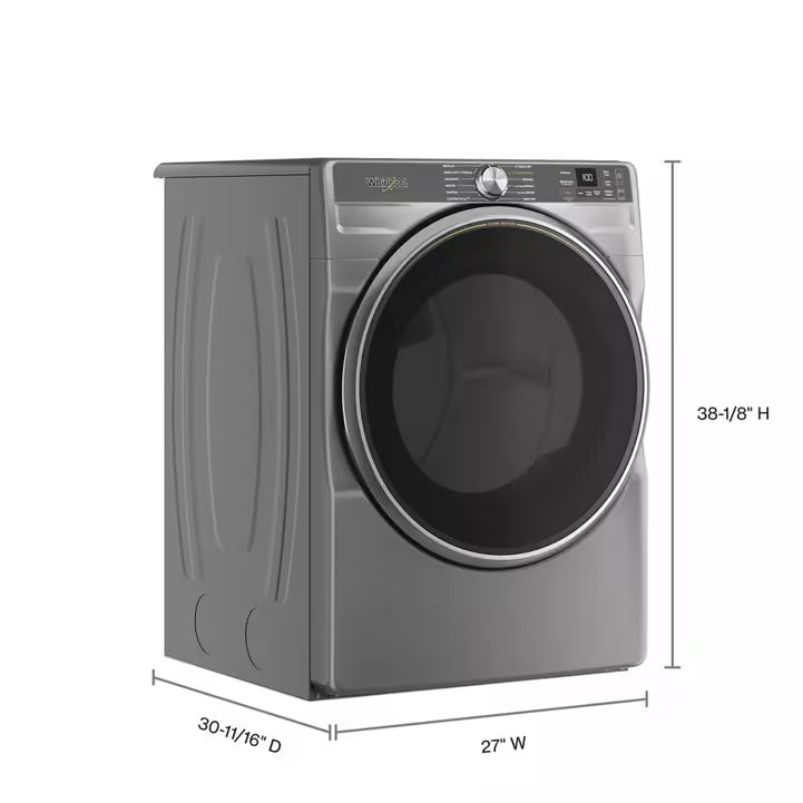 Whirlpool WED6720RR Radiant Silver dryer dimensions