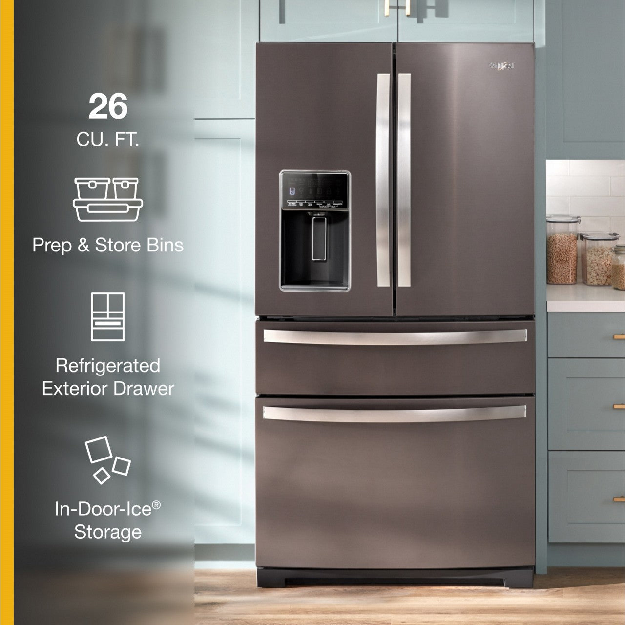 Whirlpool 26 Cu. Ft. French Door Refrigerator - Stainless Steel