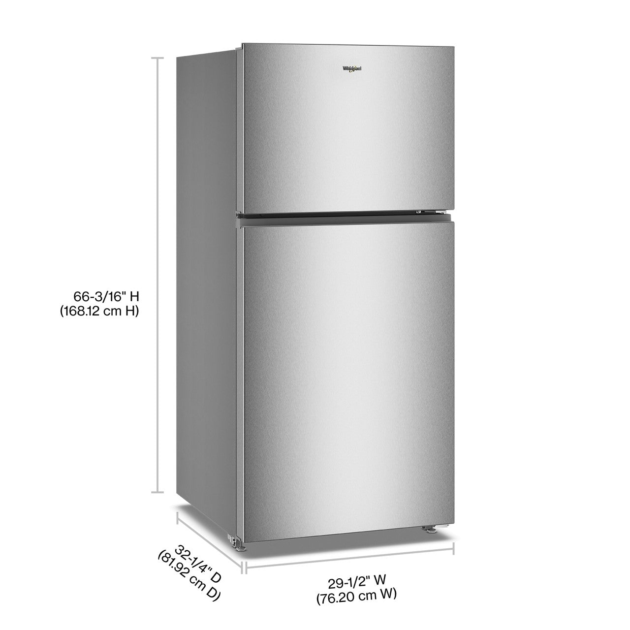 Whirlpool 19 Cu. Ft. Top-Freezer Refrigerator - Stainless Steel — image 3