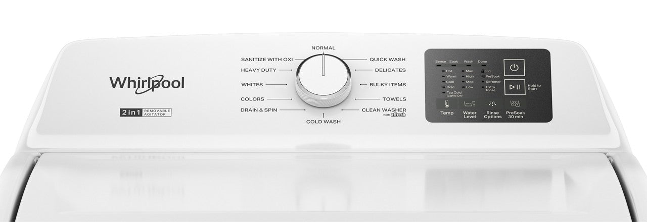 Whirlpool 4.3 Cu. Ft. Flexible Capacity Top Load Washer - White — image 2