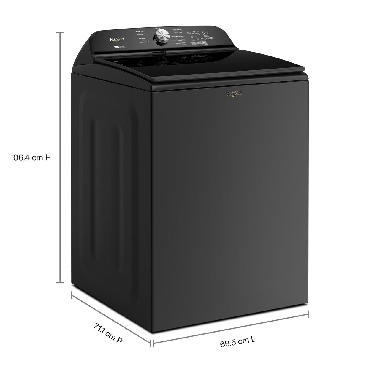 Whirlpool 5.3 Cu. Ft. Top Load Washer - Black — image 2