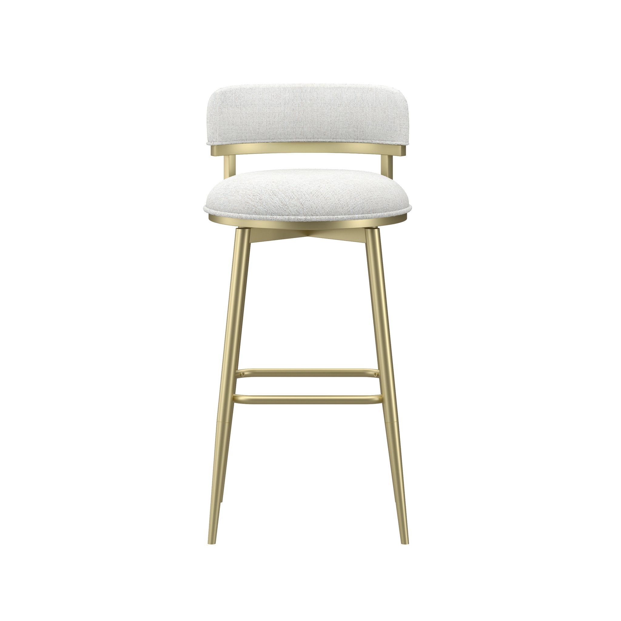 HH2home Jaxon Adjustable-Height Swivel Bar Stool - Gold & White
