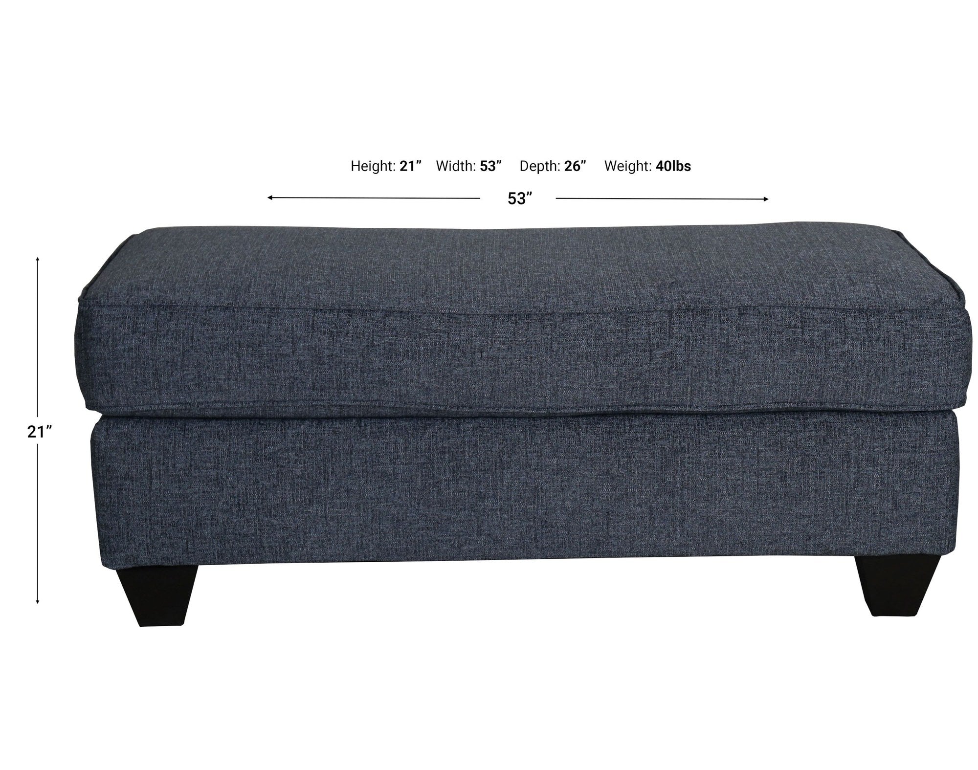 American Furniture 6401 Cuddler Navy Blue 4-Piece Sectional Set — image 3