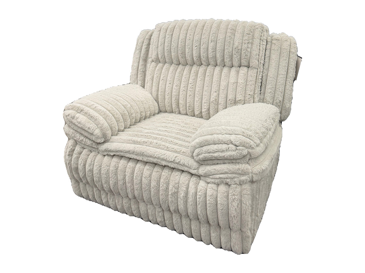 Alexandra Home 1200-50 Light Gray recliner — actual tagged floor photograph isolated on white; one chair only