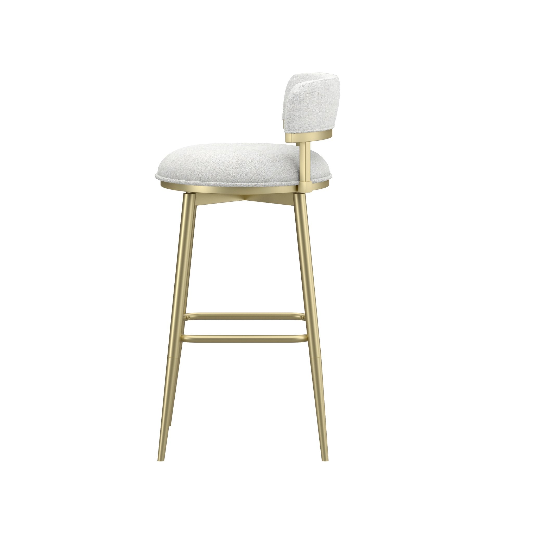 HH2home Jaxon Adjustable-Height Swivel Bar Stool - Gold & White