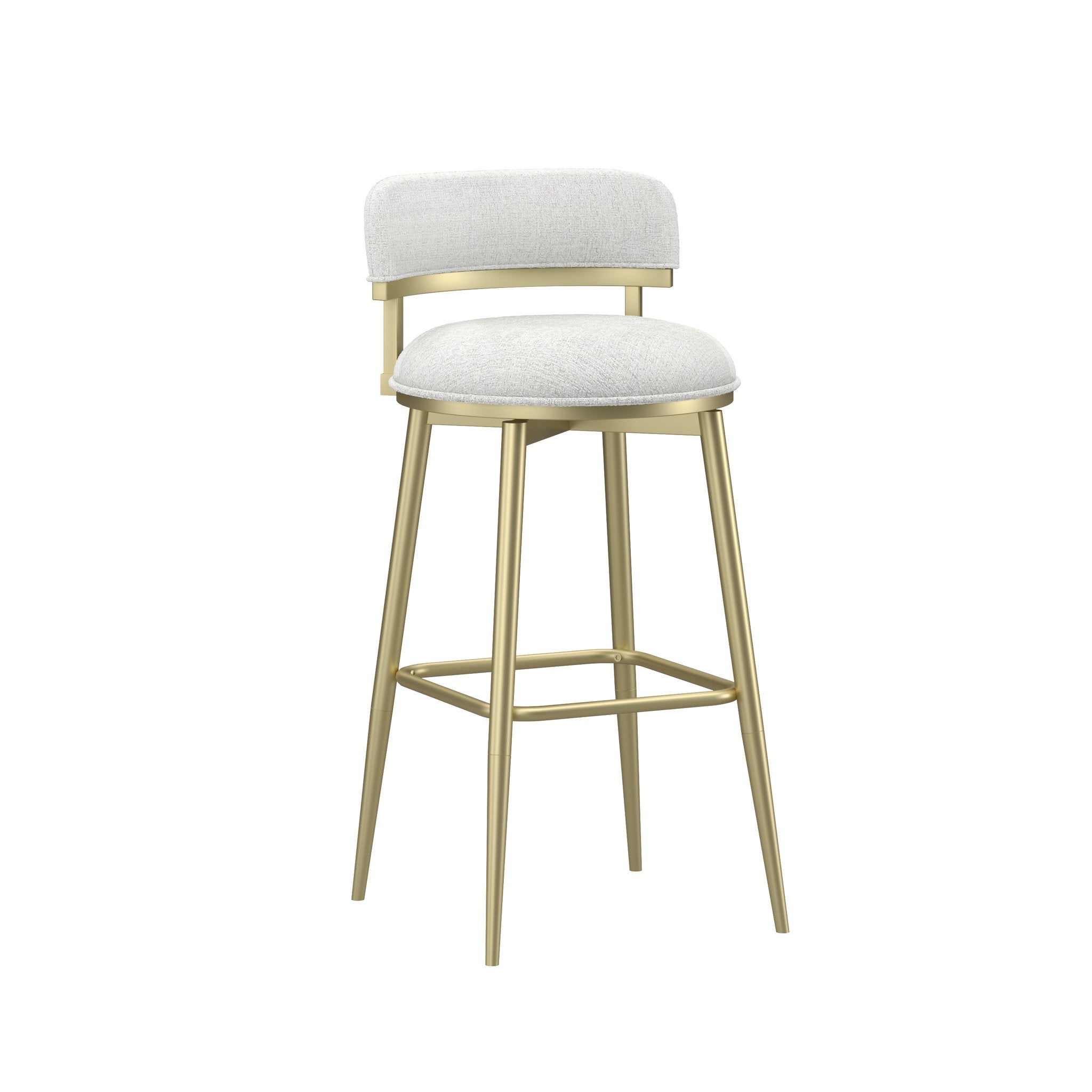 HH2home Jaxon Adjustable-Height Swivel Bar Stool - Gold & White