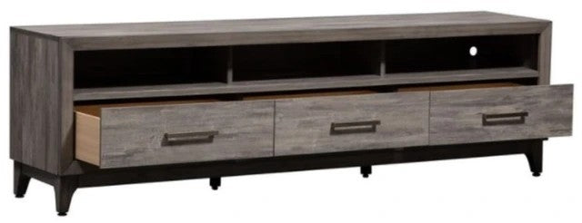 Liberty Furniture Gray Wood TV Console with Storage — image 2