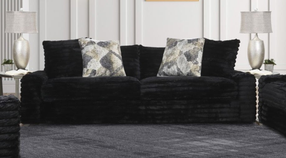Style Line 5200 Contemporary Sofa - Hush Black Corduroy