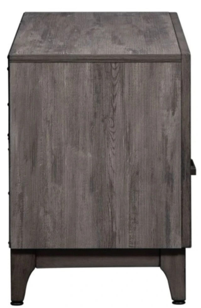 Liberty Furniture Gray Wood TV Console with Storage — image 3