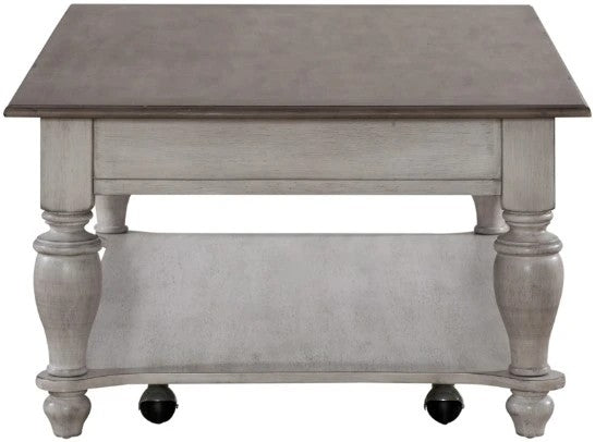 Liberty Furniture Gray and Brown Rectangular Cocktail Table — image 4