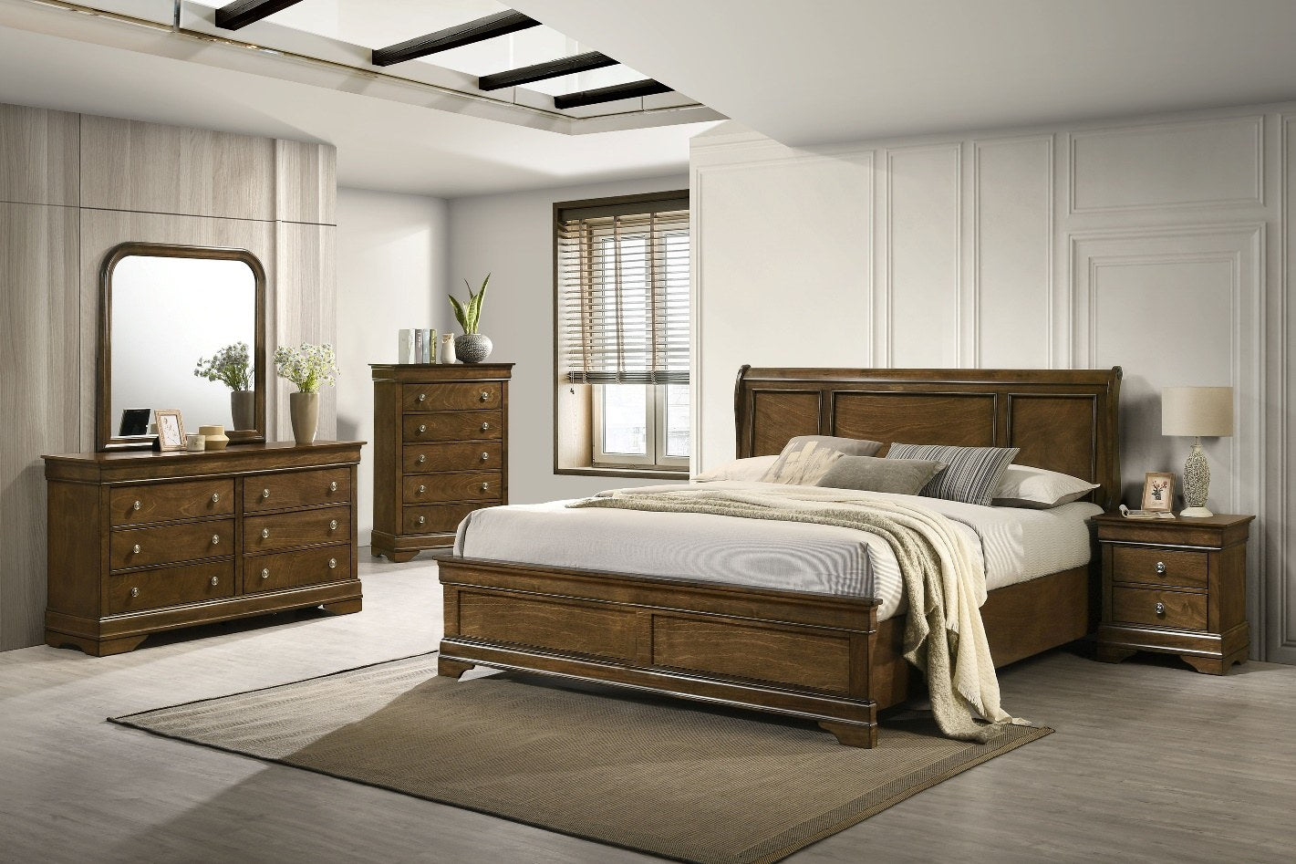 Lifestyle Furniture C0394A Toffee 7-Piece Queen Bedroom Set