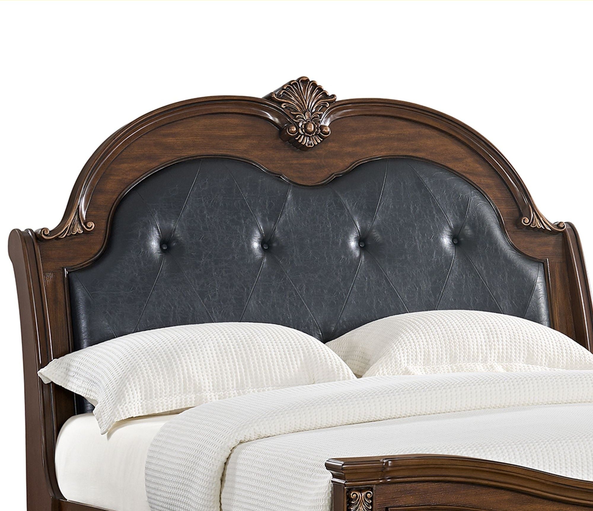 Elements International Cadenza Brown King Bed