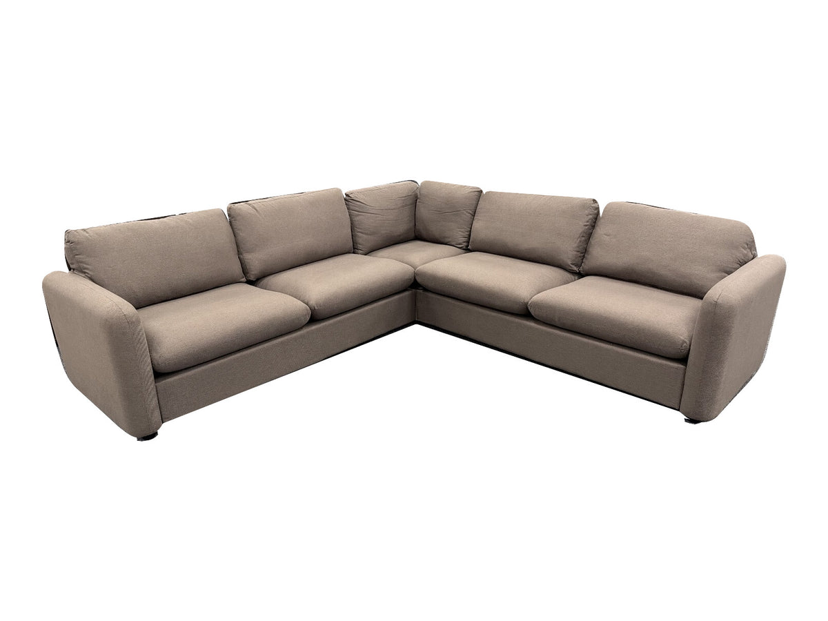 Elements International U2074 Chocolate Sectional — complete sectional configuration on a white background
