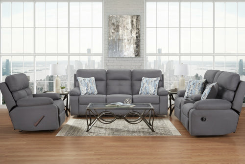 Affordable Furniture 1700 Porschia Asphalt Gray Reclining Sofa
